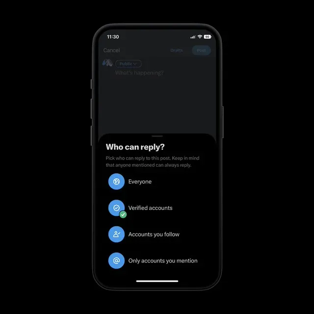 X平台推出新功能:只允许认证用户评论帖子-趣奇资源网-第3张图片 X平台推出新功能:只允许认证用户评论帖子-趣奇资源网-第3张图片